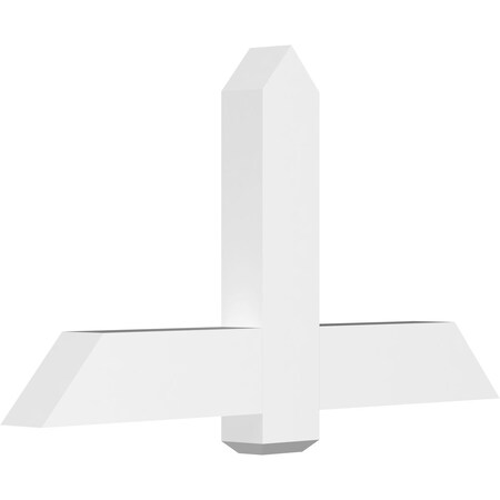 Ekena Millwork Eugene Architectural Grade PVC Gable Bracket, 48"W x 26"H x 4"D x 6"F, 13/12 Pitch GBP048X26X0406EUG00